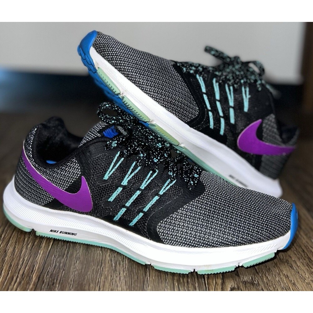 NIKE Wmns Run Swift SE 'Black Vivid Purple Aqua' CN2157-001, 7.5US